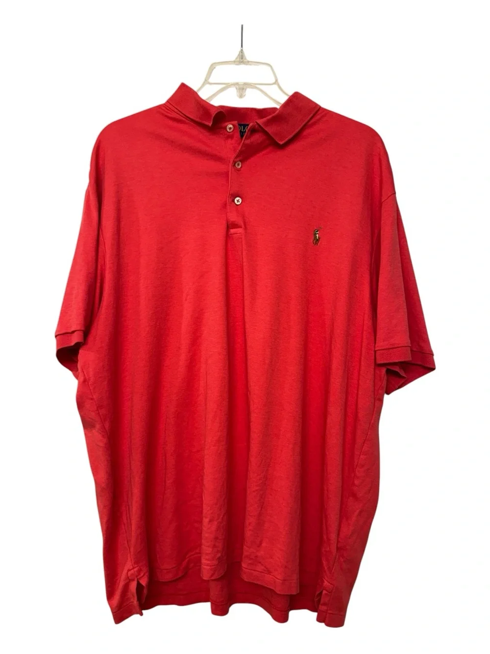 Polo Ralph Lauren Men's 2XLT Soft Touch Cotton Interlock Polo Shirt Red